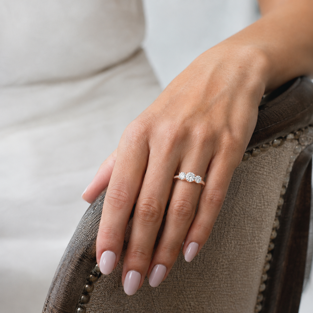 Trinity - Round - Rose Gold - Channel