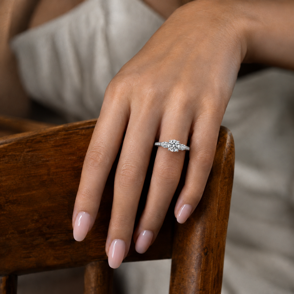 Halcyon - Round - White Gold - Channel
