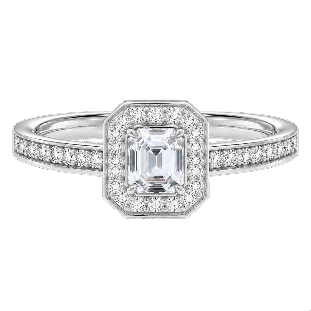 Deneuve - Asscher - White Gold - Channel