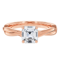 Wreath - Asscher - Rose Gold - Plain