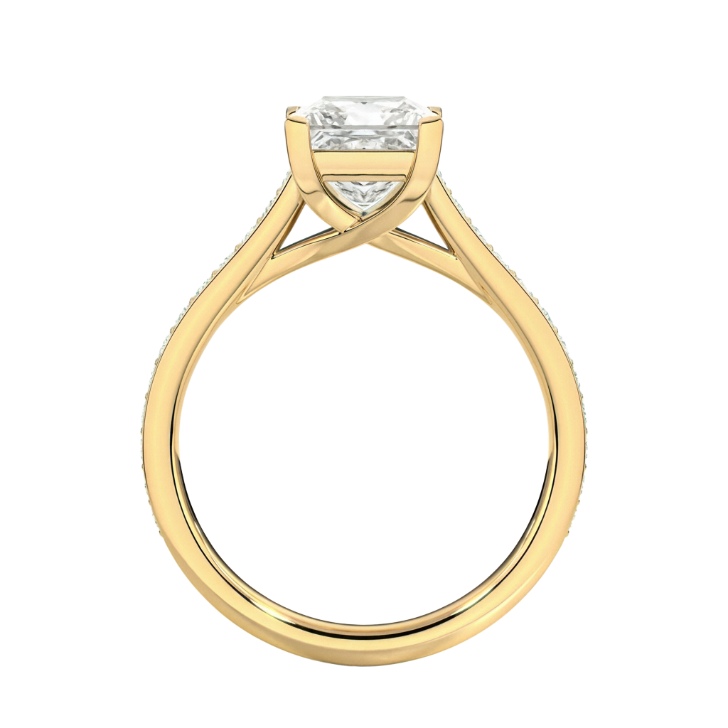 Basilica - Princess - Yellow Gold - Pavé