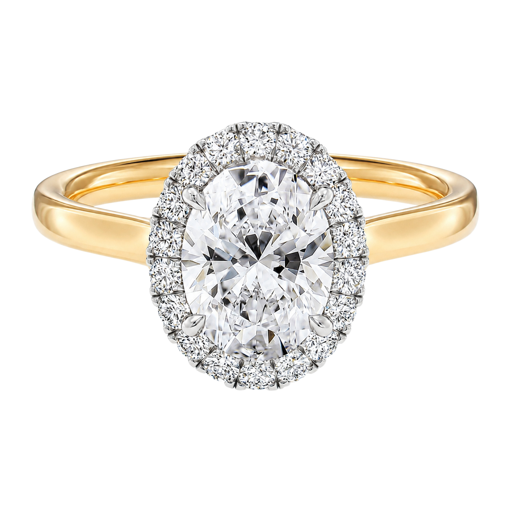 Cordelia - Oval - Yellow / White Tone - Plain