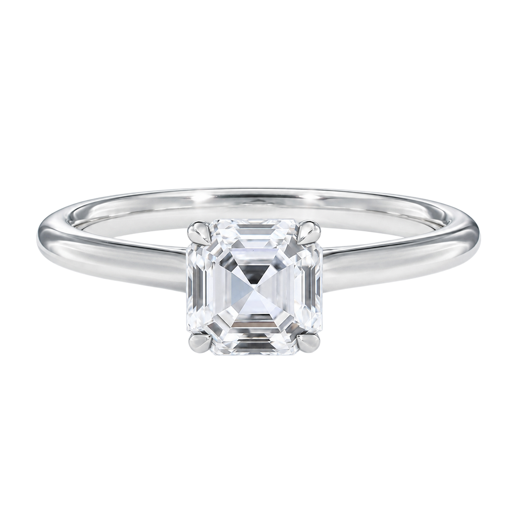 Talia - Asscher - White Gold - Plain