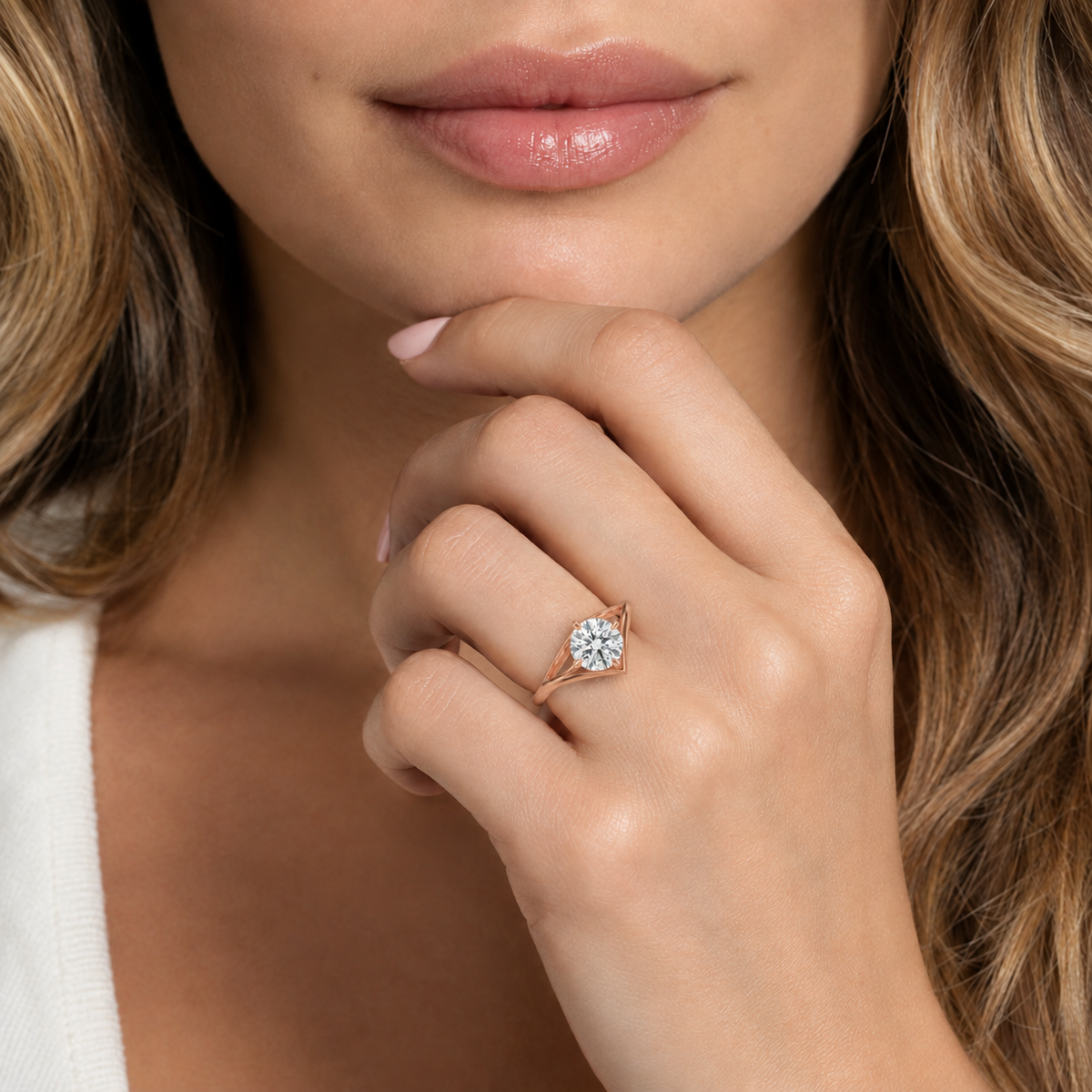 Blaire - Round - Rose Gold - Plain