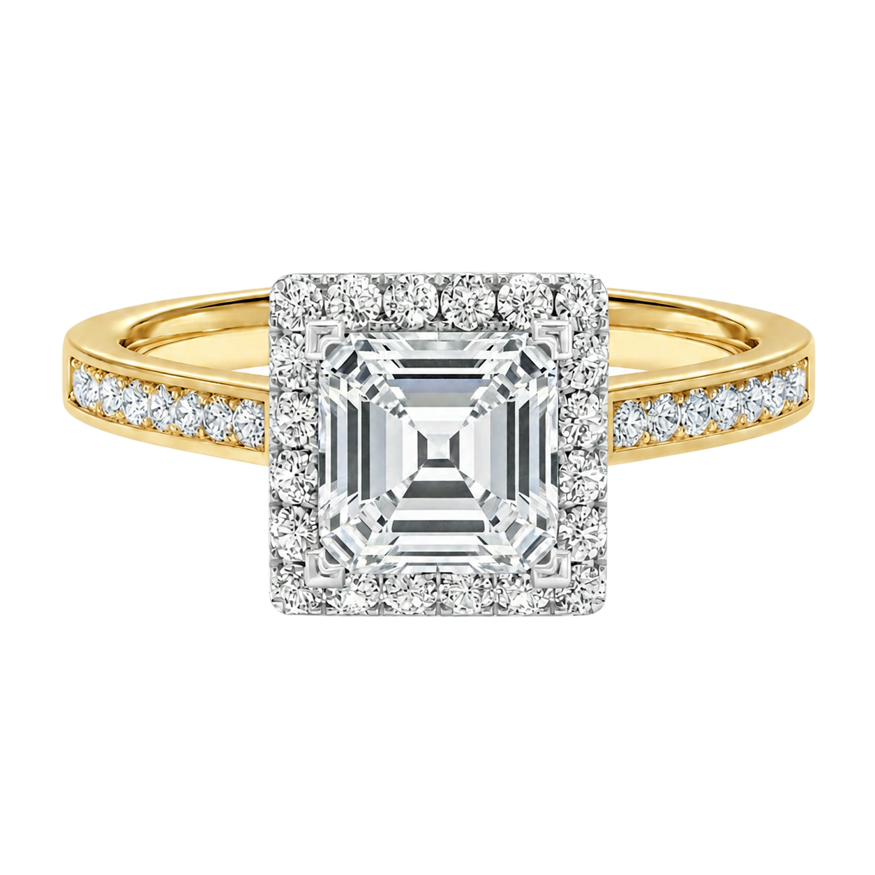 Cordelia - Asscher - Yellow / White Tone - Channel