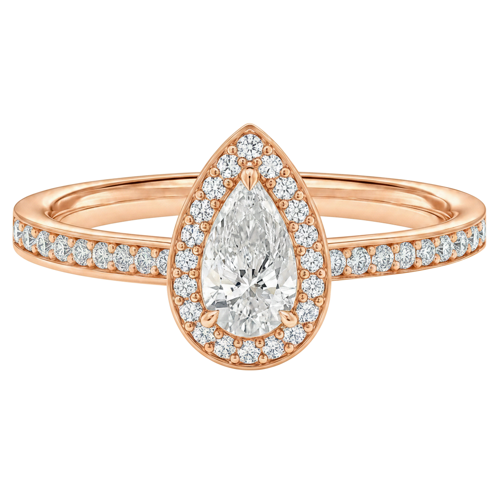 Deneuve - Pear - Rose Gold - Channel