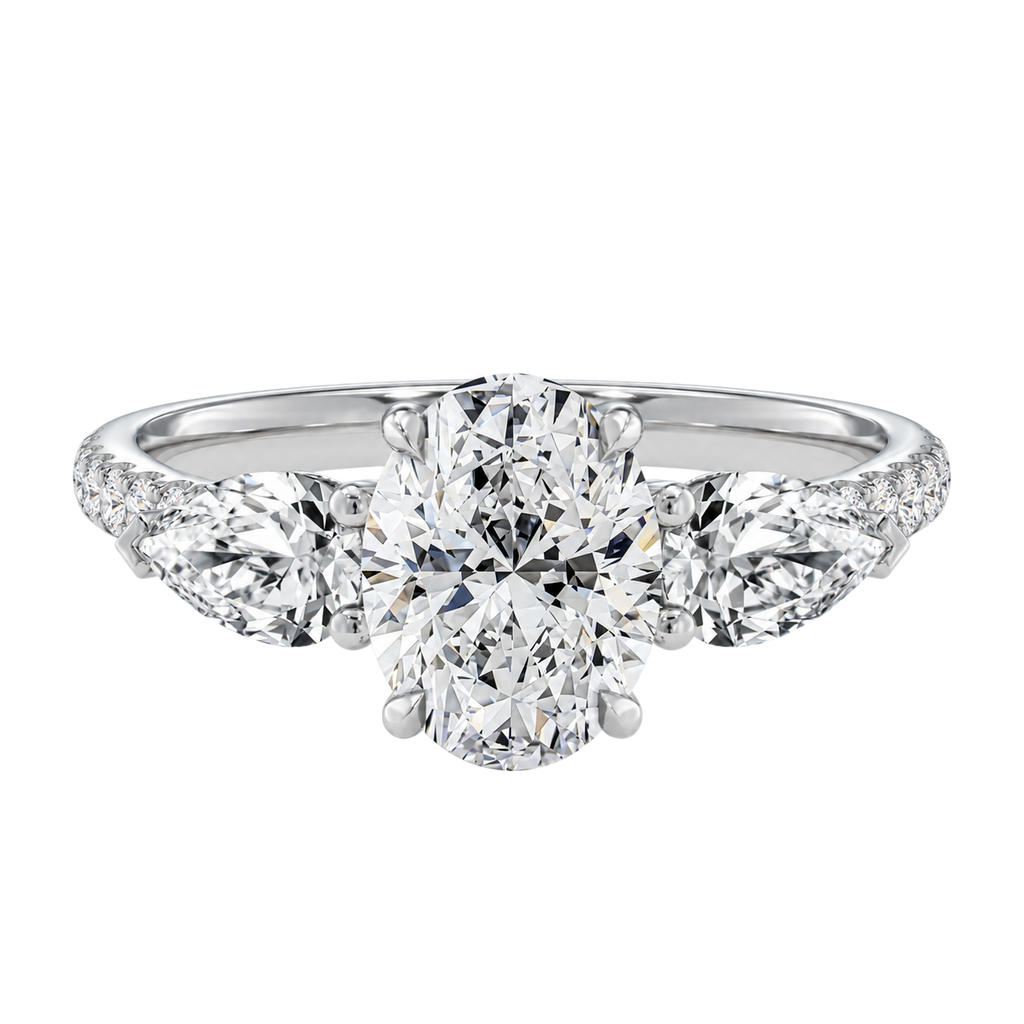Halcyon - Oval - Platinum - Pavé