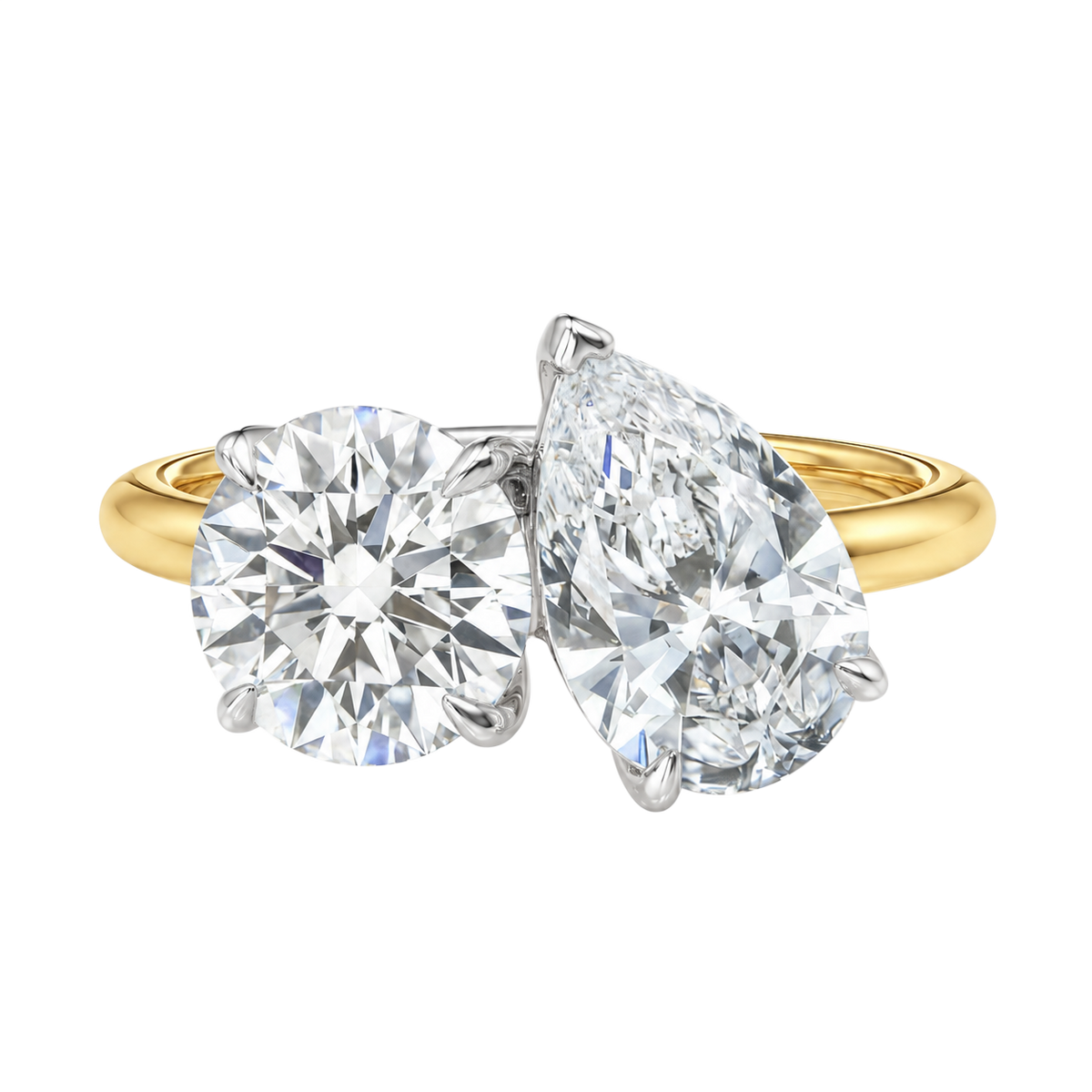 Duo - Round - Yellow/White Tone - Plain
