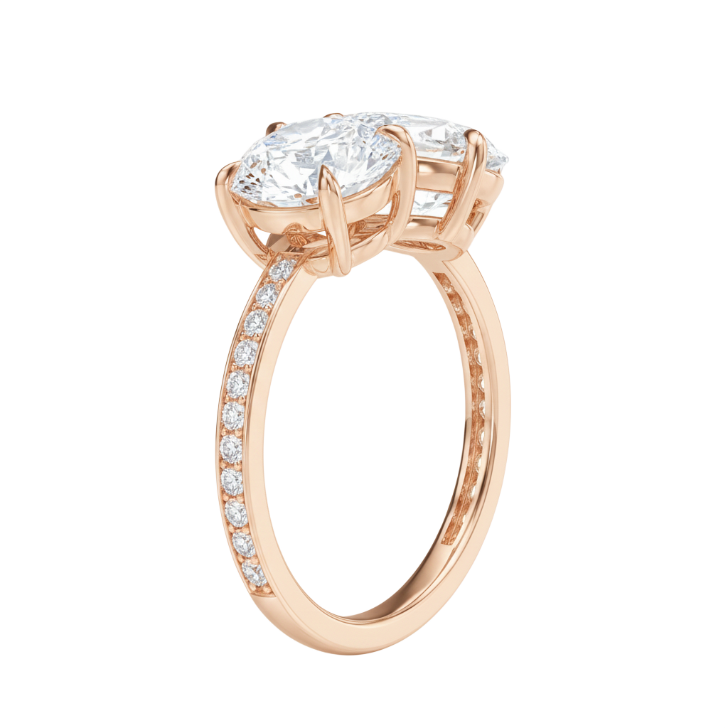 Duo - Pear - Rose Gold - Channel