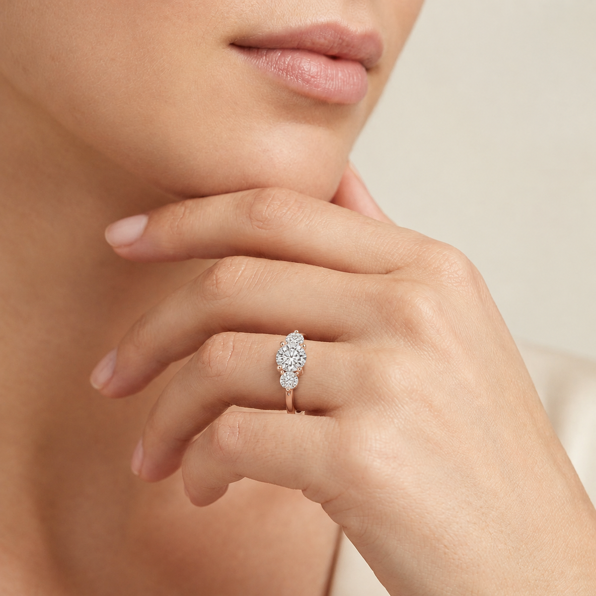 Elysium - Round - Rose/White Tone - Plain