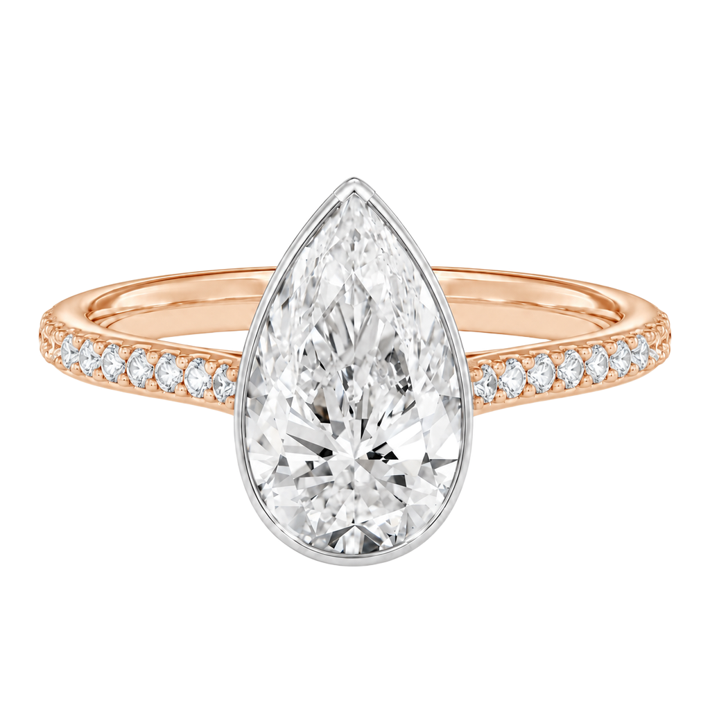 Solenne - Pear - Rose/White Tone - Pavé