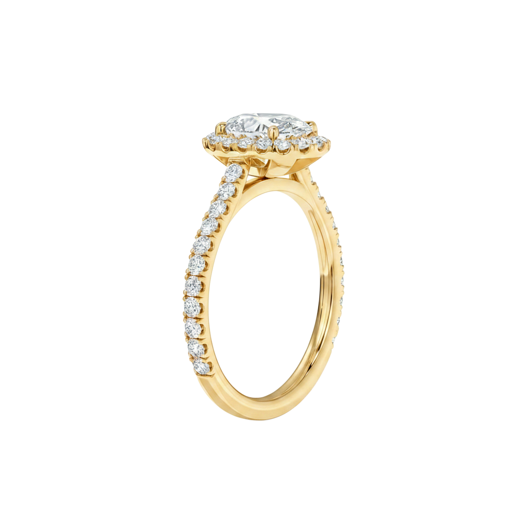Cordelia - Radiant - Yellow Gold - Pavé