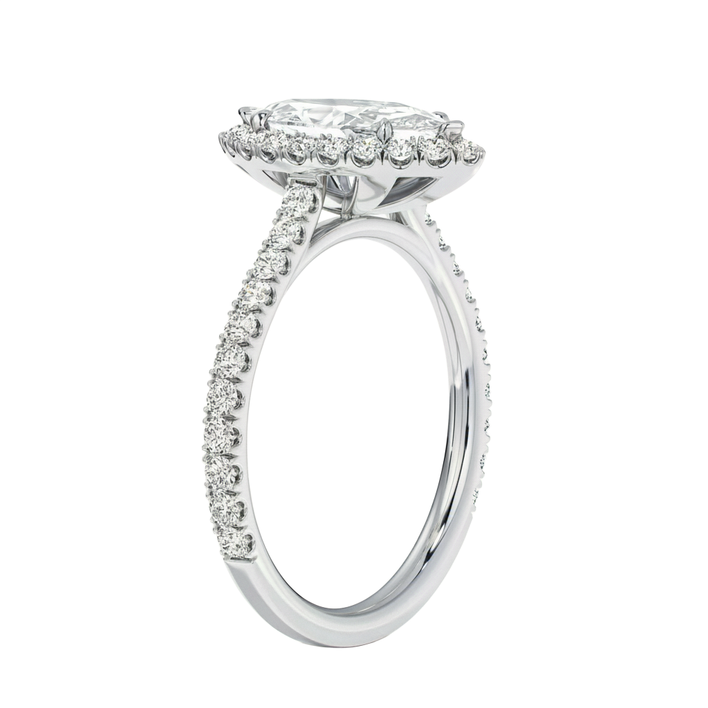 Cordelia - Marquise - Platinum - Pavé