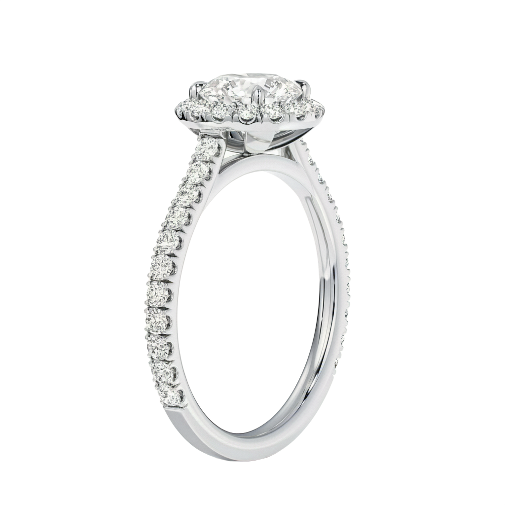 Cordelia - Round - Platinum - Pavé