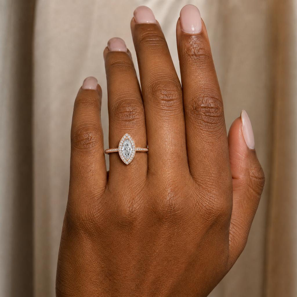 Deneuve - Marquise - Rose Gold - Plain