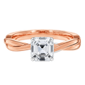 Wreath - Asscher - Rose/White Tone - Plain