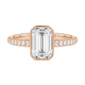 Bailey - Emerald - Rose Gold - Pavé