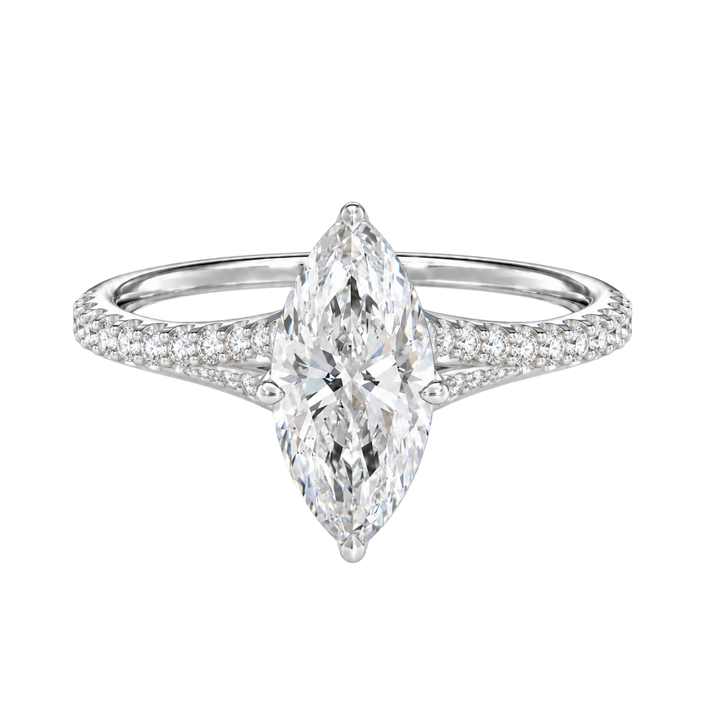 Lumiere - Marquise - Platinum - Pavé
