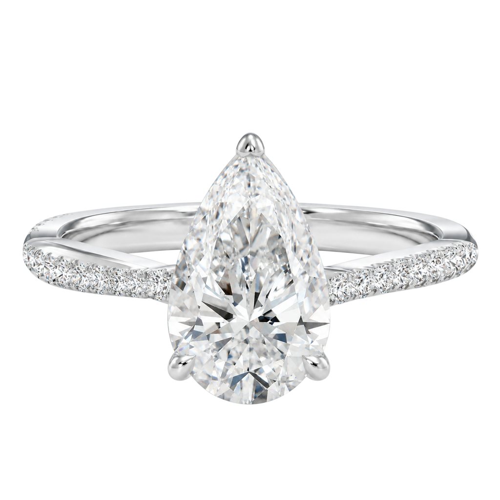 Wreath - Pear - Platinum - Pavé