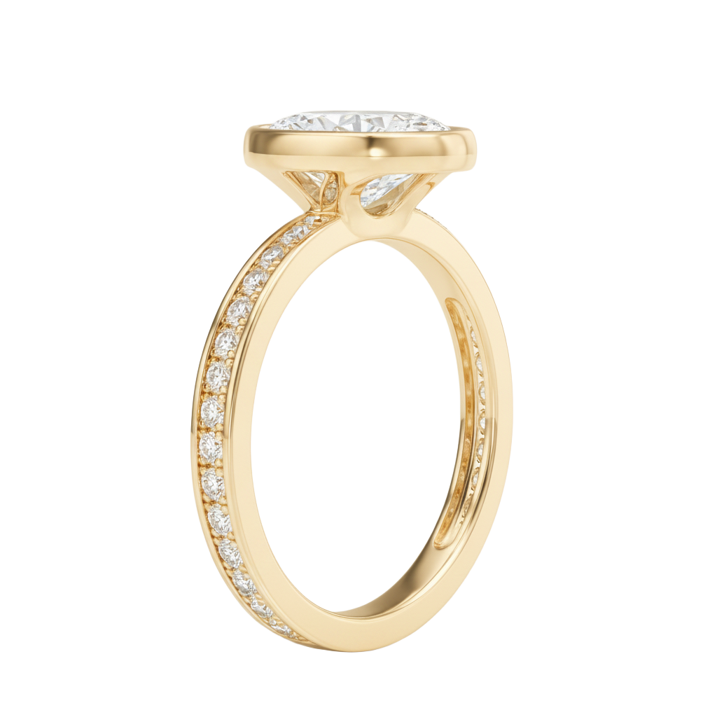 Bailey - Oval - Yellow Gold - Channel