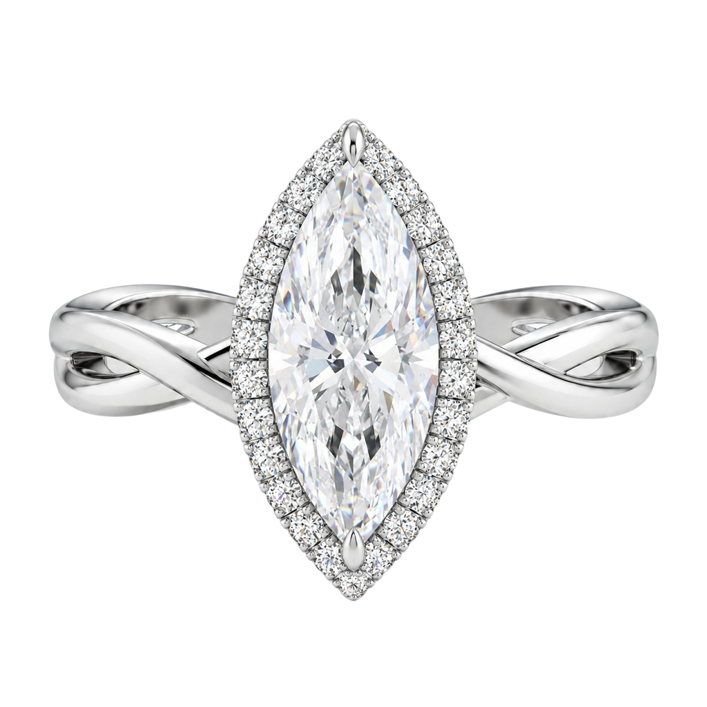 Braid - Marquise - Platinum - Plain