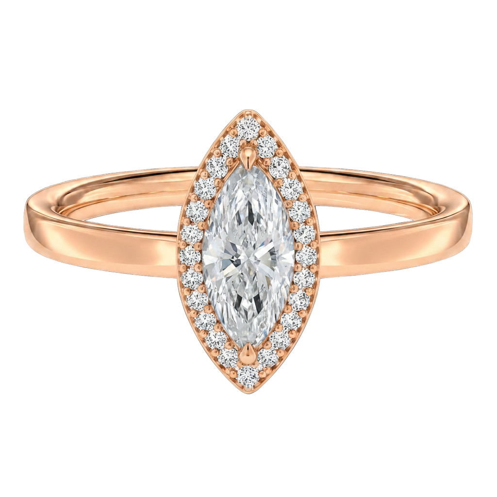 Deneuve - Marquise - Rose Gold - Plain