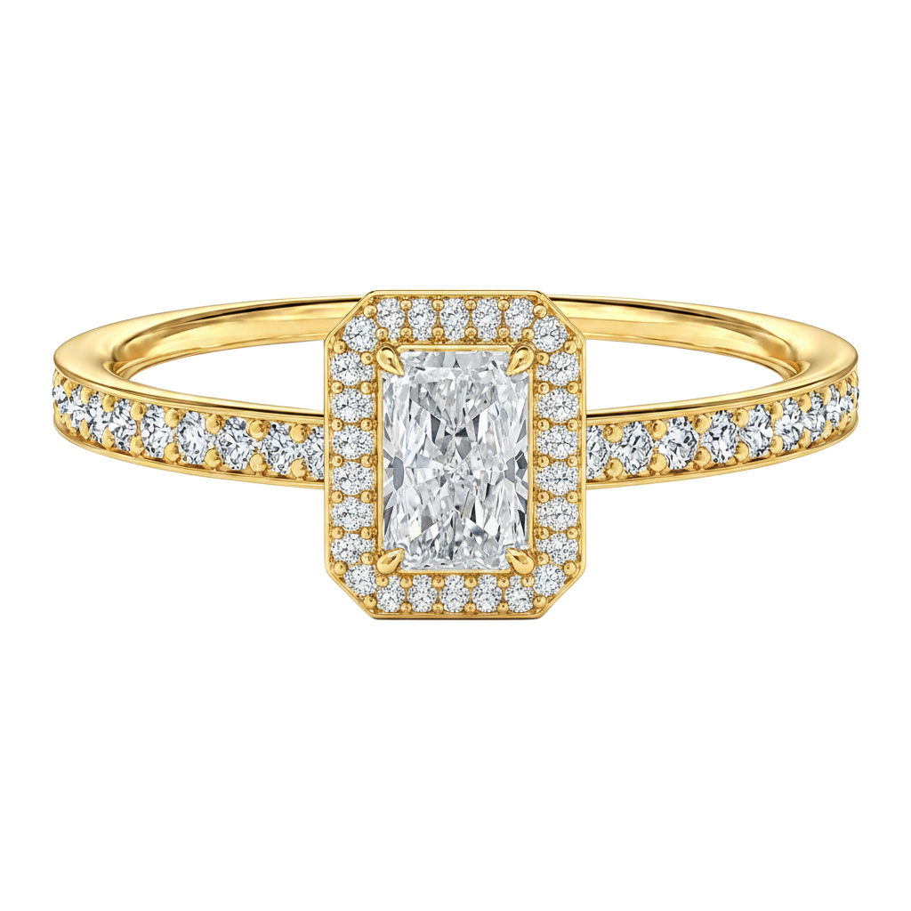 Deneuve - Radiant - Yellow Gold - Pavé