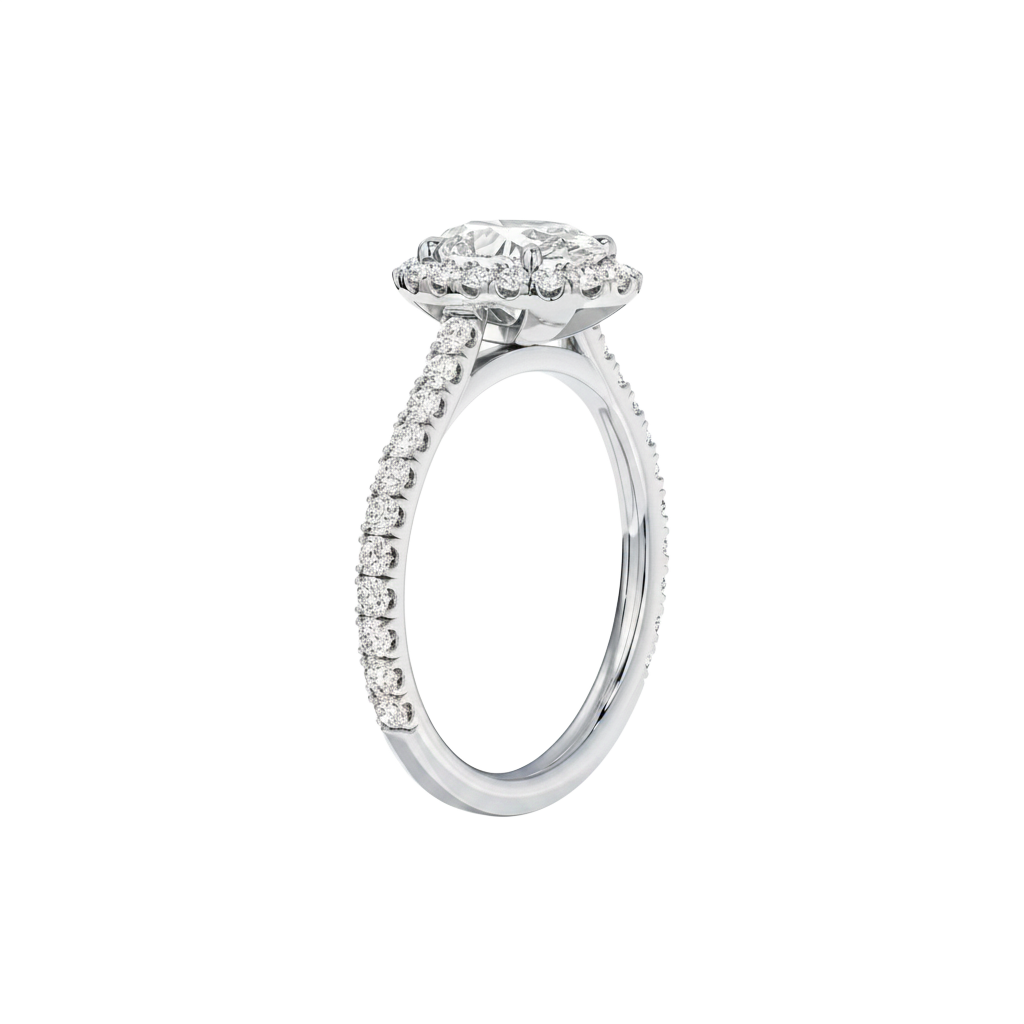 Cordelia - Radiant - White Gold - Pavé