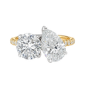 Duo - Round - Yellow/White Tone - Pavé