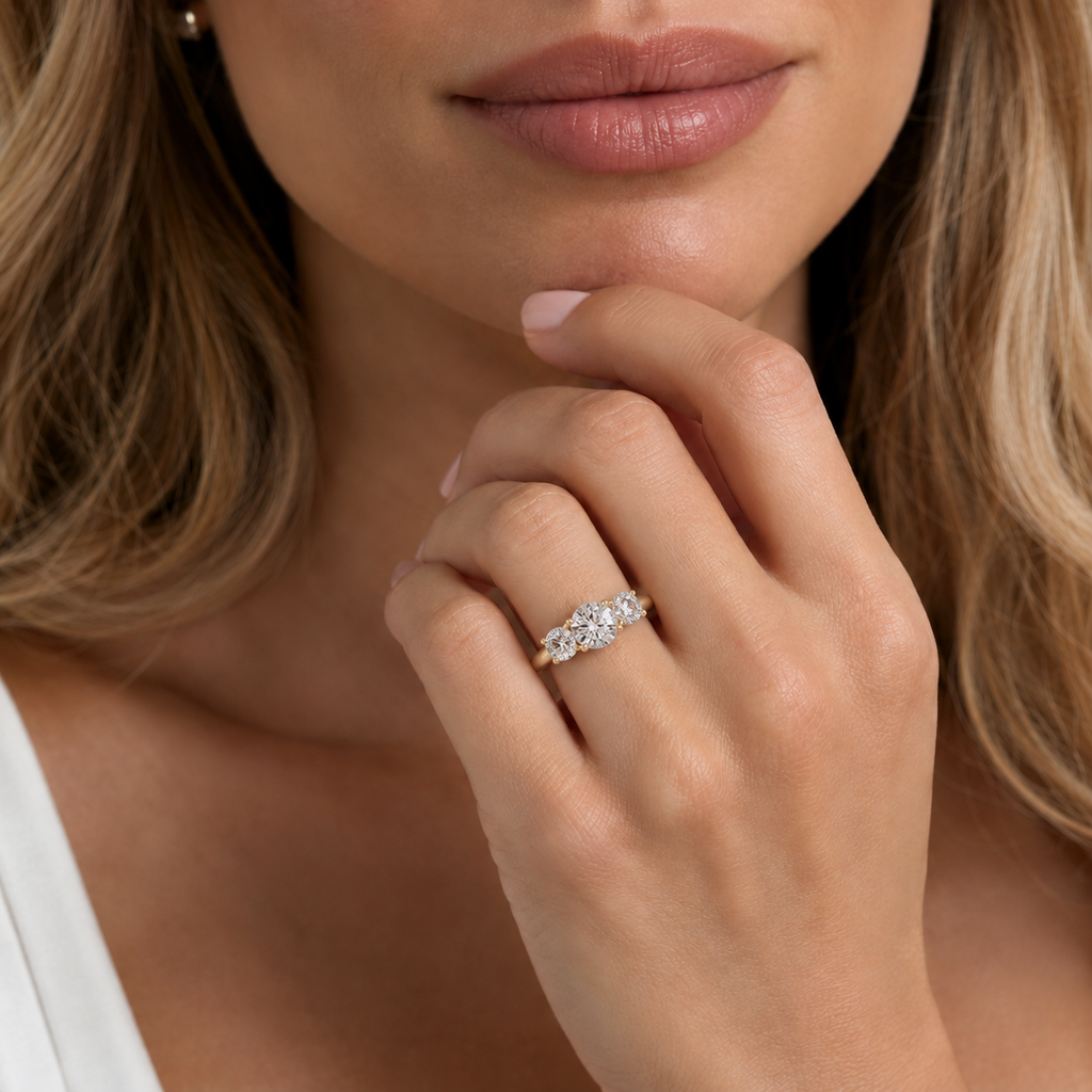 Trinity - Round - Yellow Gold - Plain