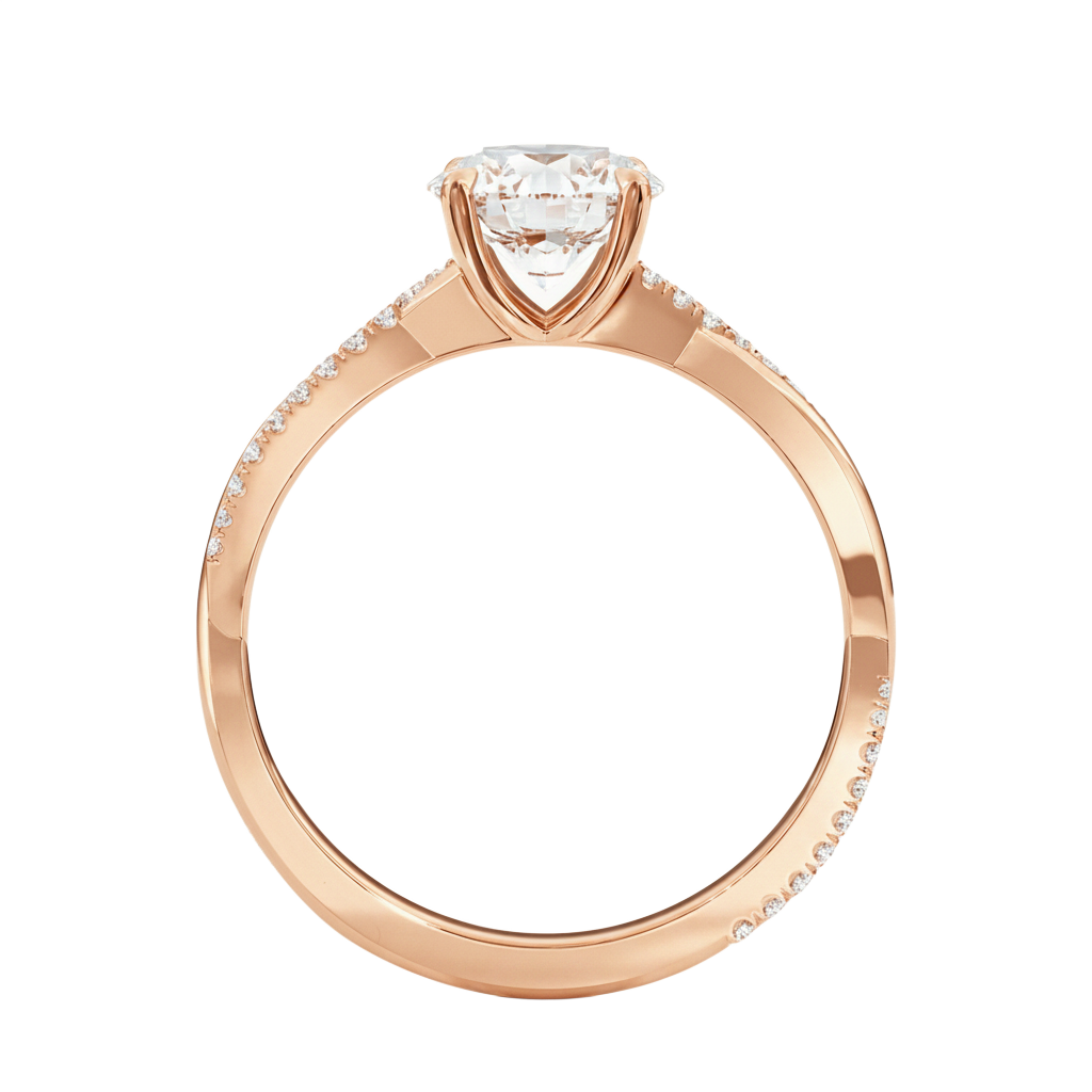 Wreath - Round - Rose Gold - Channel