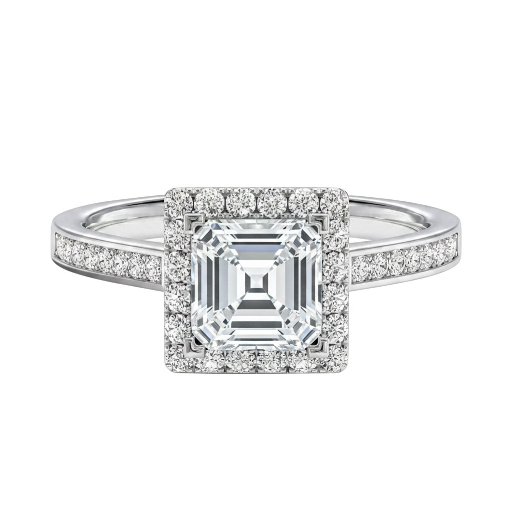 Cordelia - Asscher - White Gold - Channel