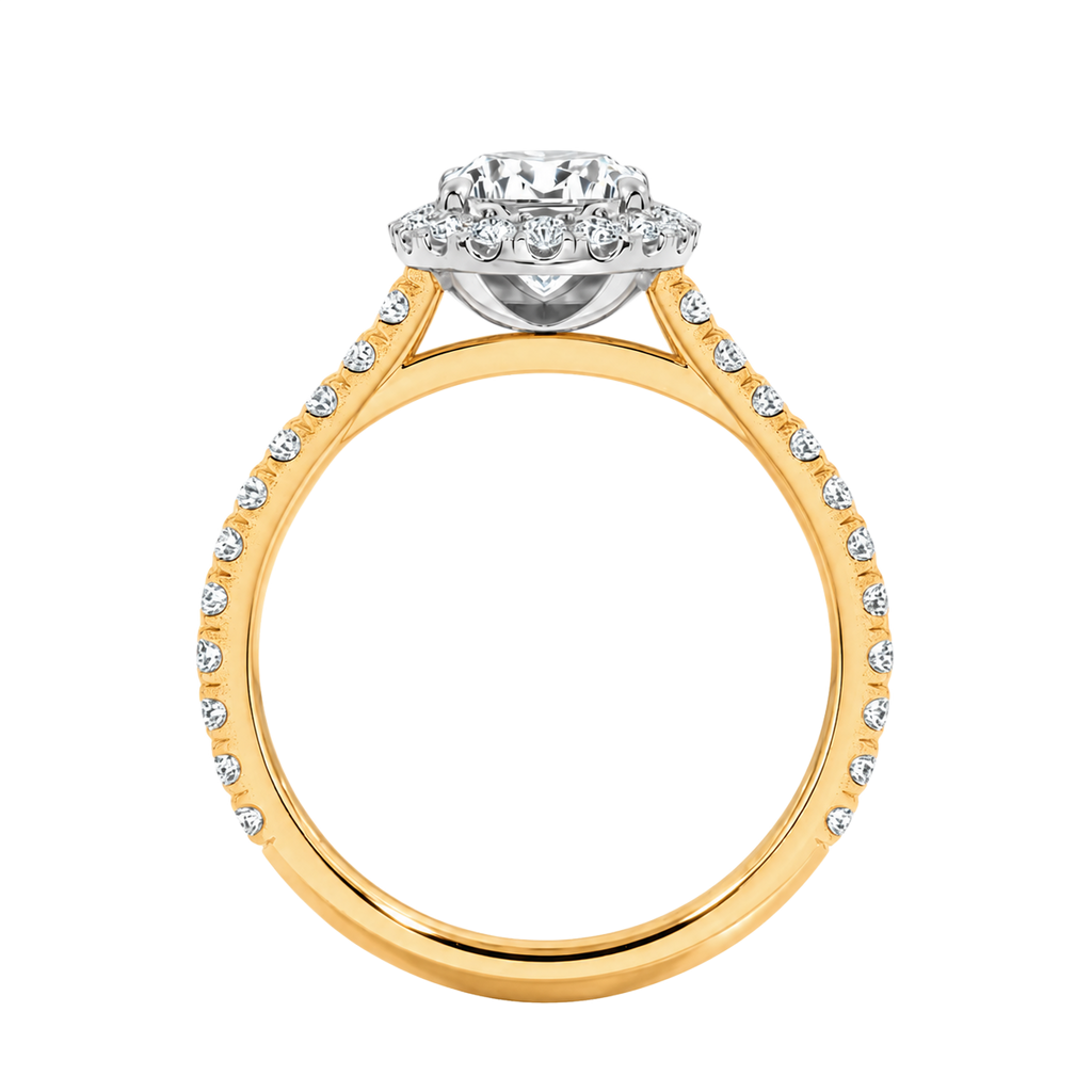 Cordelia - Emerald - Yellow / White Tone - Pavé
