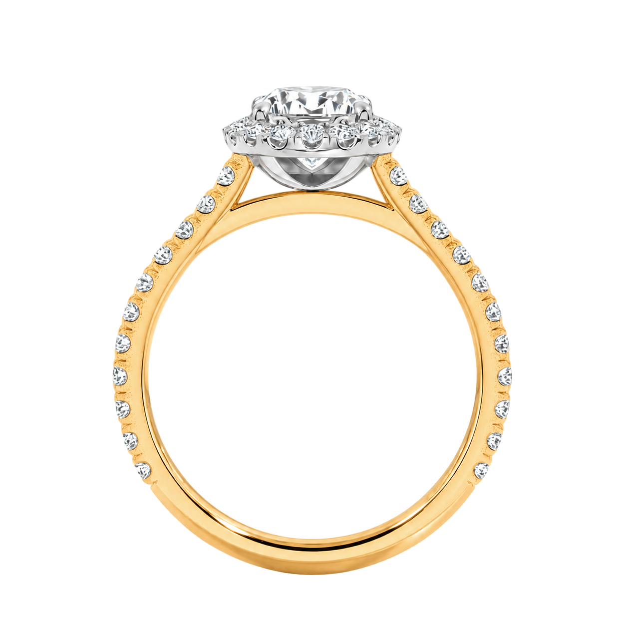 Cordelia - Emerald - Yellow / White Tone - Pavé