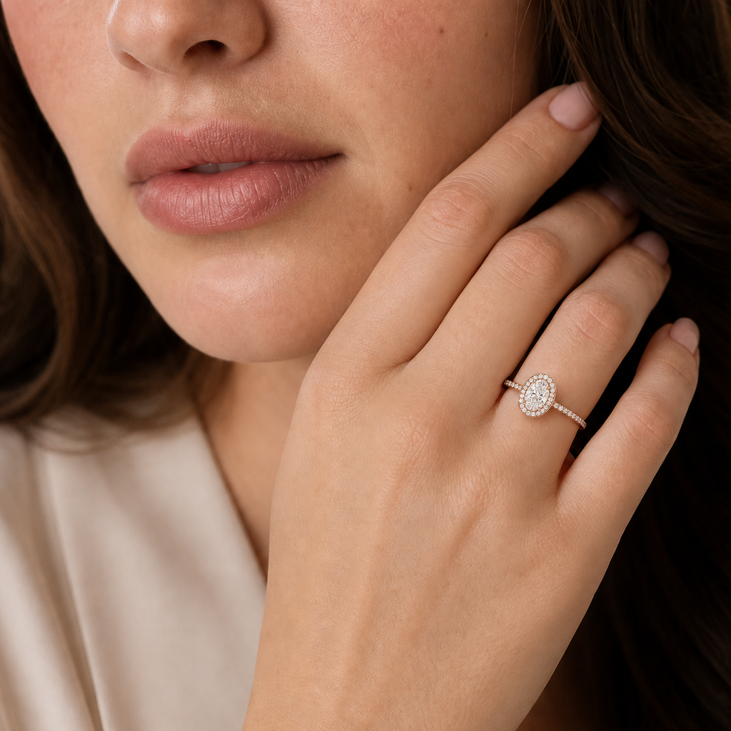 Deneuve - Oval - Rose Gold - Channel