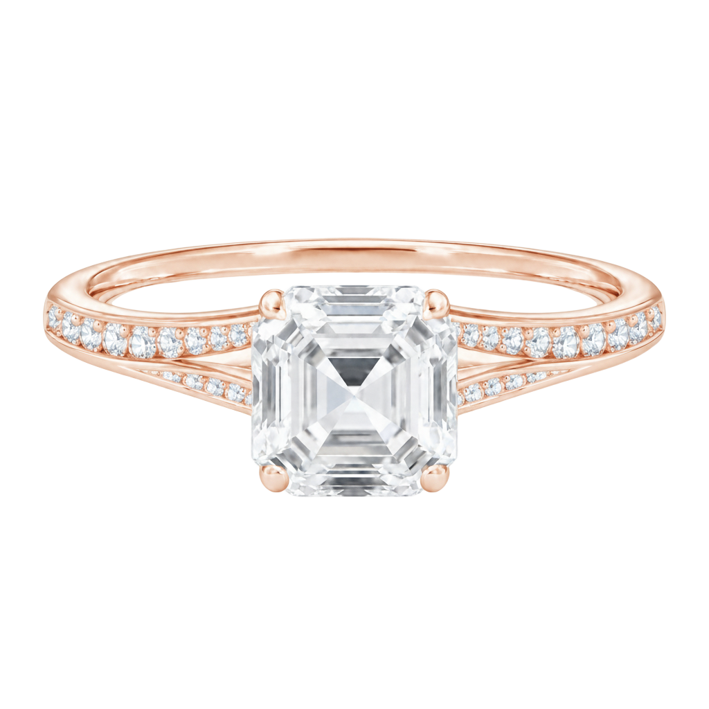 Lumiere - Asscher - Rose Gold - Channel