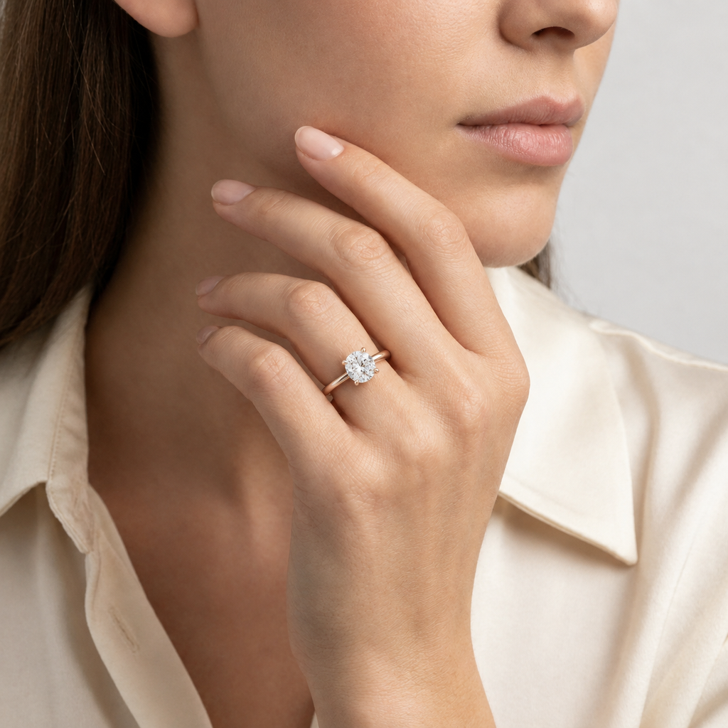 Meridian - Oval - Rose Gold - Plain