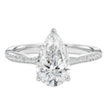 Wreath - Pear - White Gold - Pavé