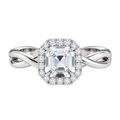 Braid - Asscher - White Gold - Plain