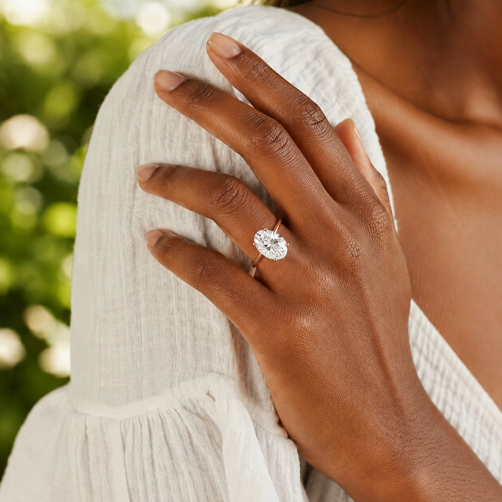 Basilica - Oval - Rose/White Tone - Plain