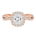 Braid - Cushion - Rose Gold - Pavé