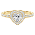 Deneuve - Heart - Yellow Gold - Channel