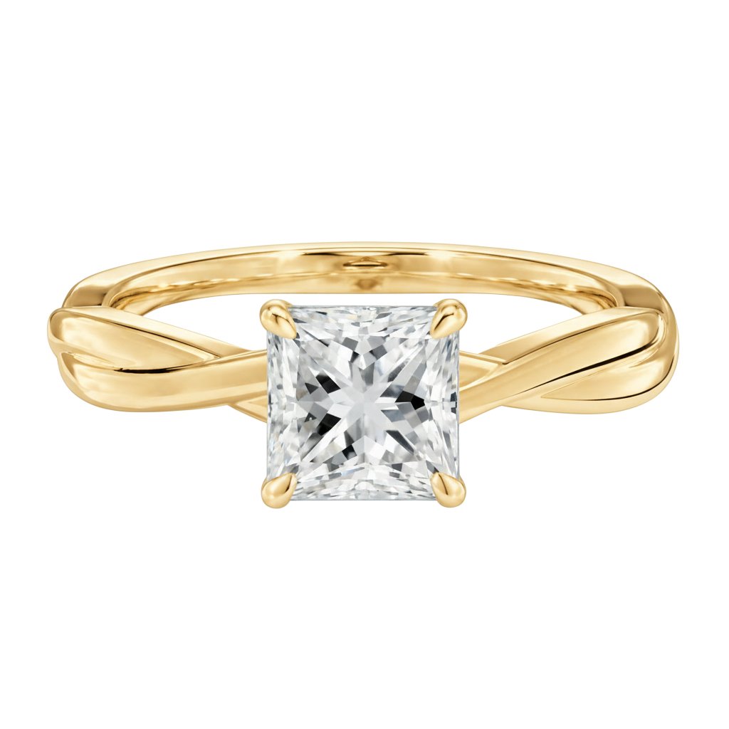 Wreath - Princess - Yellow Gold - Plain