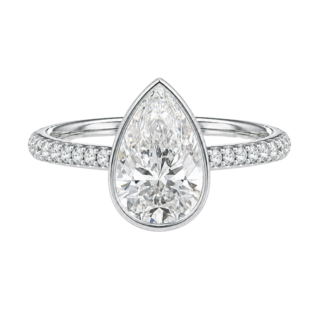 Bailey - Pear - Platinum - Pavé