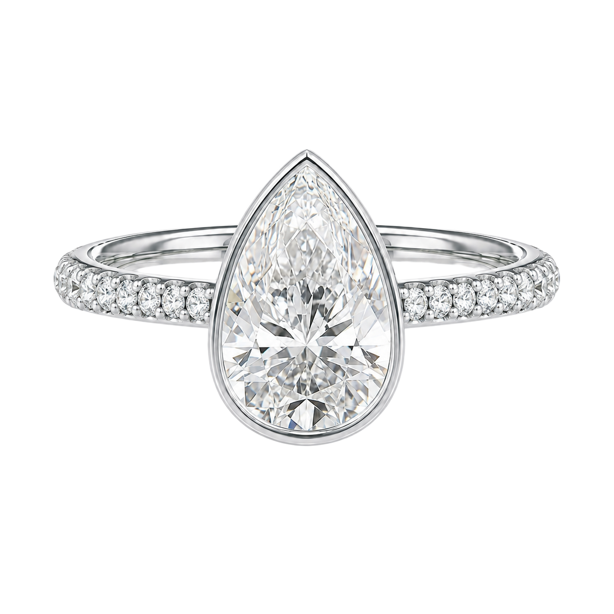 Bailey - Pear - Platinum - Pavé