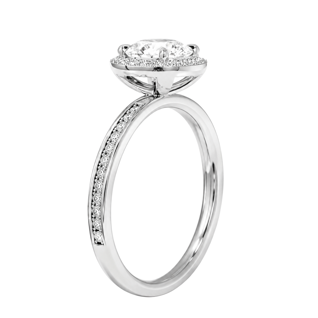Deneuve - Asscher - White Gold - Channel