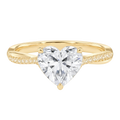 Wreath - Heart - Yellow Gold - Pavé