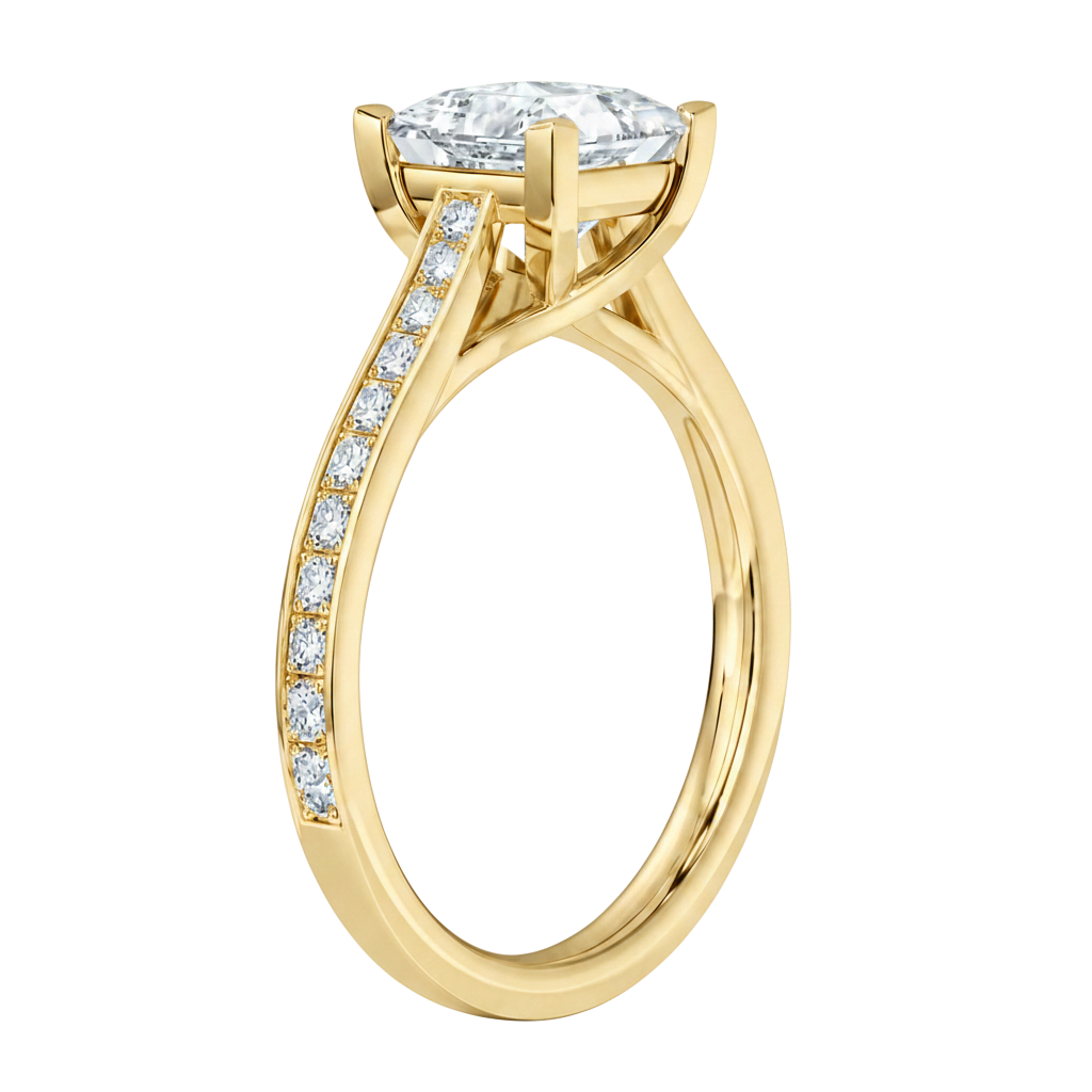 Basilica - Princess - Yellow Gold - Channel