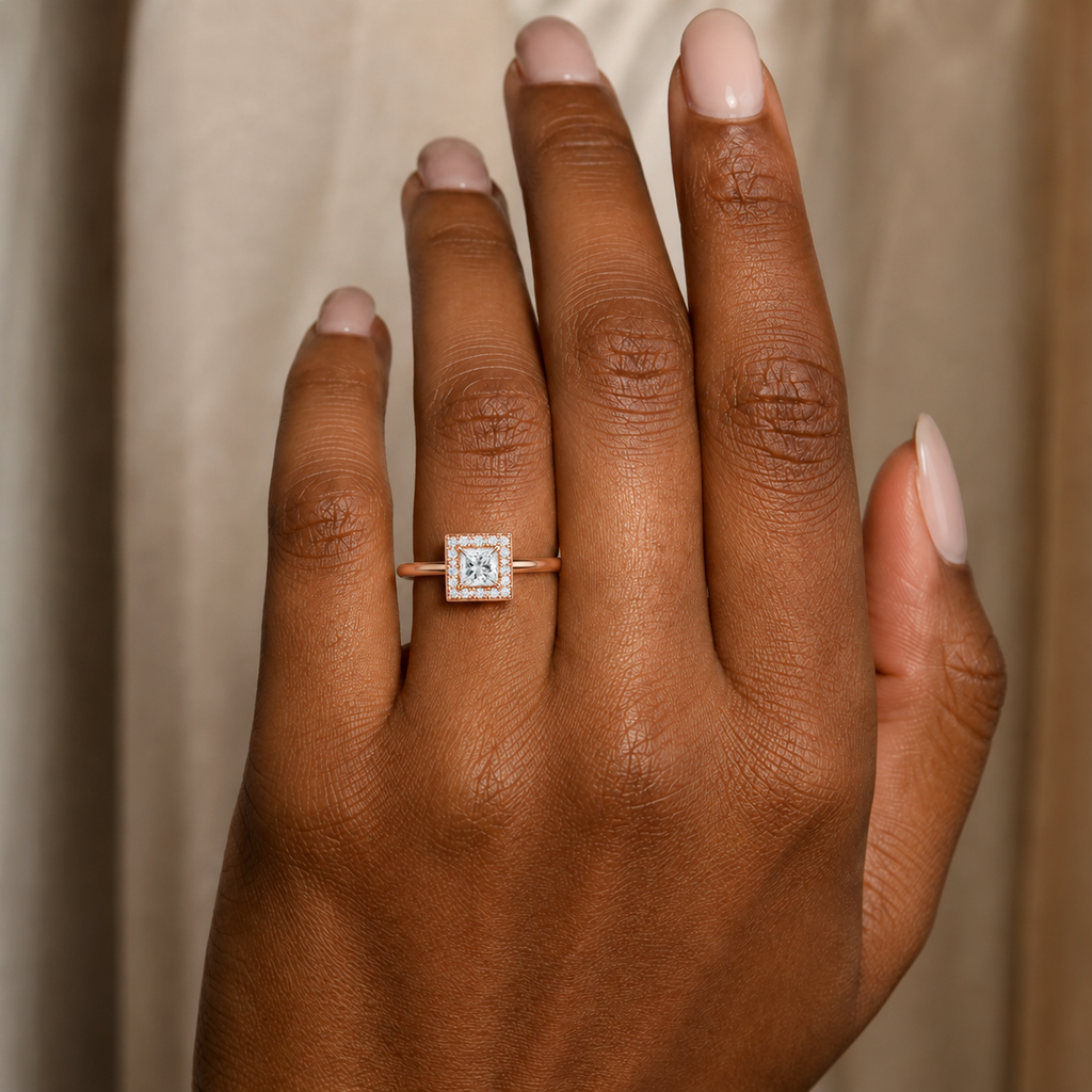Deneuve - Princess - Rose Gold - Plain