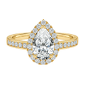 Cordelia - Pear - Yellow Gold - Channel